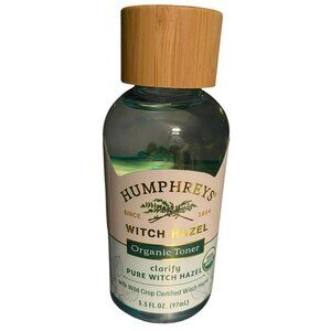 Humphreys Organic Witch Hazel Clarify Organic Toner 3.3 Fl Oz Travel Size Vegan